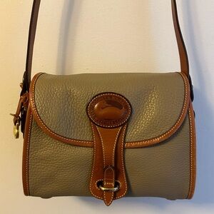 Dooney & Bourke Vintage Taupe and Brown Essex Crossbody Bag